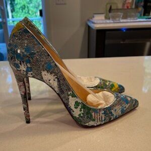 Christian Louboutin Pigalle Follies 100 Sequin Pump - size 40